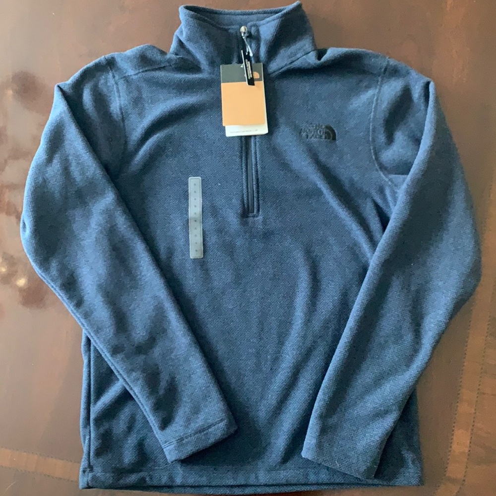 The North Face Men’s 1/4 zip pullover fleece Cap Rock Textured Urban Navy S